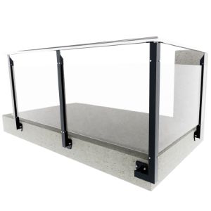 Glasgeländer Classic montieren – Befestigung von der Seite