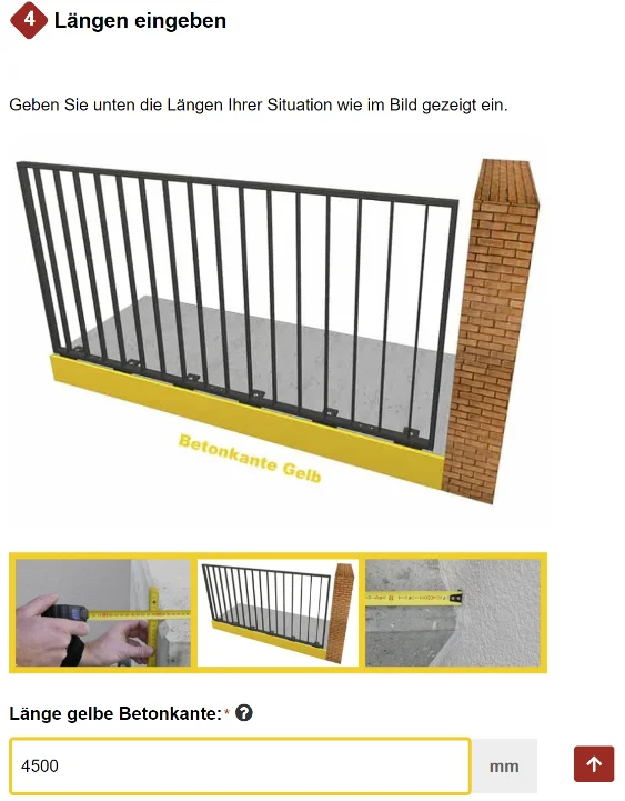 Bestellung – Geländer Montage