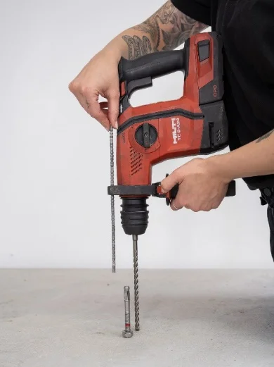 Einstellung Schlagbohrmaschine – Staketengeländer Flex Montage